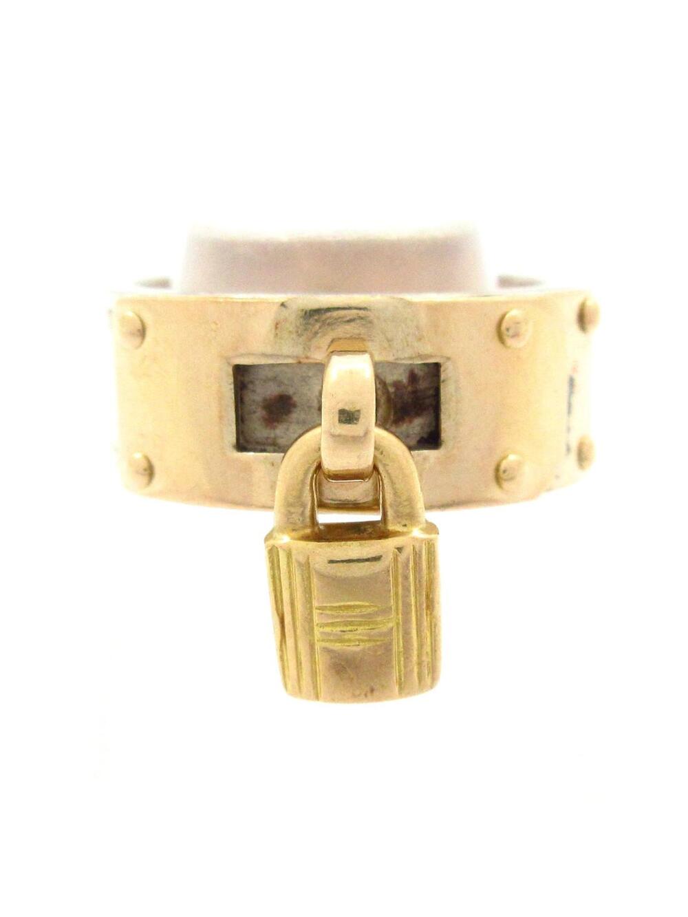 Hermes Kelly Silver Gold Ring #343729H11B